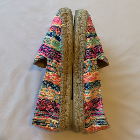 Manebi Ibiza Neon Tweed multicolor platform espadrilles 9 - Picture 5 of 10